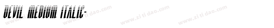 Devil Medium Italic字体转换